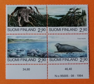 SUOMI 1995 Suomi-Venäjä yhteisjulkaisu-Uhanalaisia eläimiä