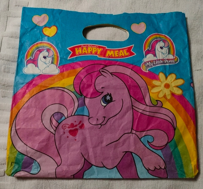 My Little Pony Happy Meal paperikassi 2000-luvun alusta