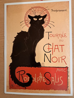 Tournee du chat noir- isokokoinen julistekuvakortti