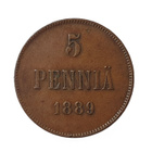 5 penniä 1889- hyväkuntoinen! - pikkukuva 1
