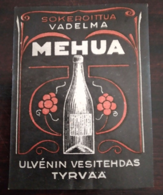 VANHA JUOMAET.- SOKEROITUA VADELMAI MEHUA TYRVÄÄ (K13-S41)