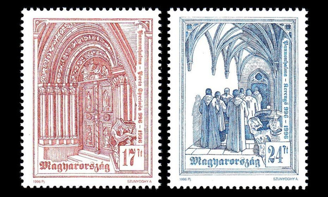 Unkari 4382-3 ** Pannonhalman benediktiiniluostari (1996)