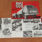 1968 MAZ 500 kuorma-auto esite - KUIN UUSI - suomalainen - pikkukuva 1