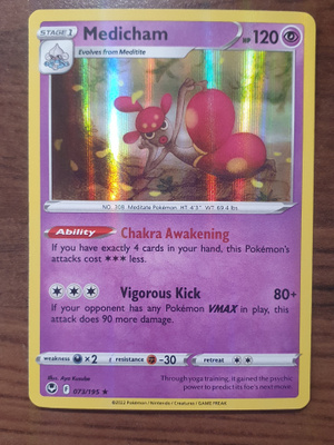 Pokemon Medicham 073/195 Holo rare