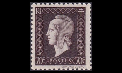Ranska 714 ** Marianne Dulac 70 C (1945)