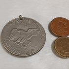 1977 one Eisenhower Dollar kotka riipus - pikkukuva 5