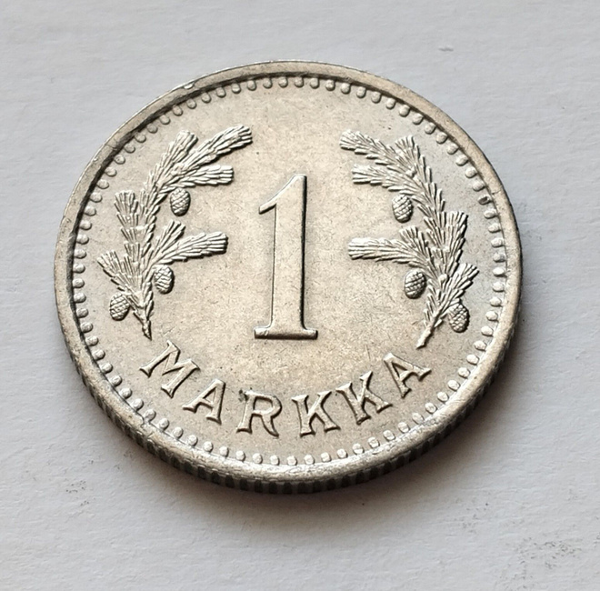 1 mk, circ, v . 1940, CuNi,  kl n. 7-8