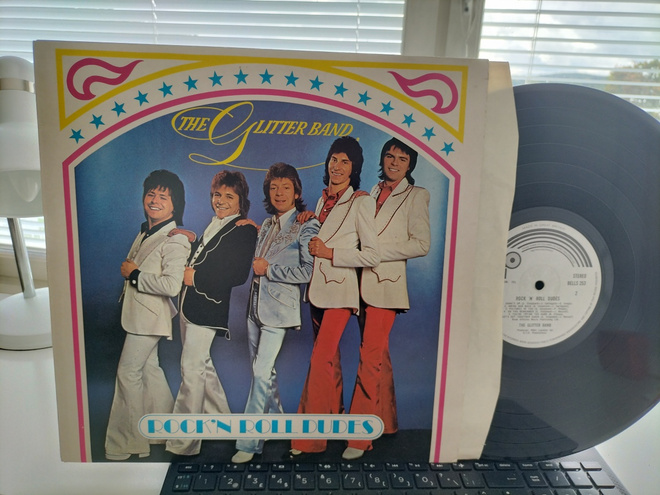 GLITTER BAND, Rock'n'Roll Dudes, LP UK -75 SIISTI KUNTO !!