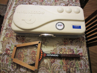 Vintage tennissetti, Donney Borg Pro, Asoma kovamuovilaukku,