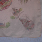 Huivi 10. Vintage-matkamuistohuivi Hollannista, silkkiä. - pikkukuva 2