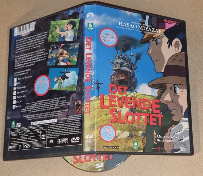 DVD Liikkuva linna, norjakannet, suomitekstit