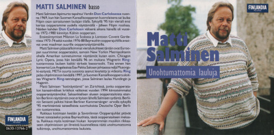 Matti Salminen - 1996 - Unohtumattomia Lauluja - CD