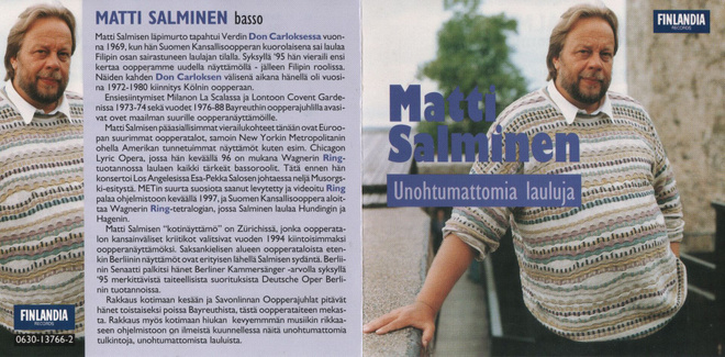 Matti Salminen - 1996 - Unohtumattomia Lauluja - CD