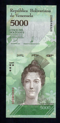 Venezuela 5000 Bolivar V.2017
