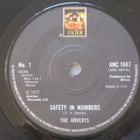 THE ADVERTS Safety In Numbers 7" vinyylisingle - pikkukuva 3