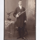 Kabinetti Valokuva Viulisti Viulu + Nimmari Hamina 1900-l - pikkukuva 1
