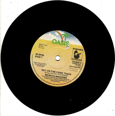 MUNICH MACHINE: Get On The Funk Train / Trouble Maker   7"kk