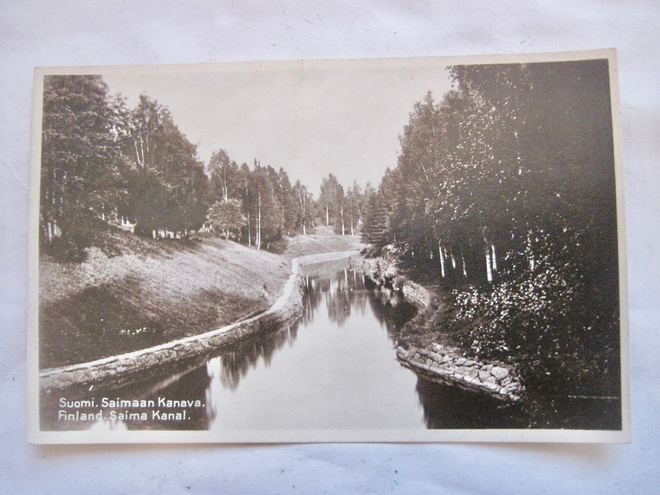 VANHA Postikortti Saimaan Kanava 1934