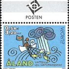 Ål 2001 Eurooppa-merkki 3,20 mk välilöpari logo ** LaPe 191 - pikkukuva 1