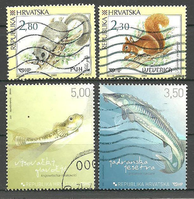 ELÄIMET eläinaiheiset merkit KROATIA o