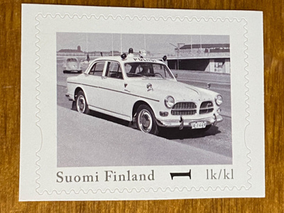 OMAKUVAMERKKI POLIISIAUTO VOLVO AMAZON**