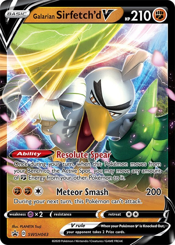 Galarian Sirfetch'd V SWSH043 - Black Star Promo - NM/M