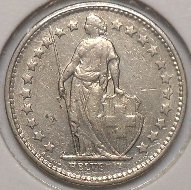 Switzerland. 1/2 franc 1975.