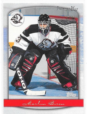1999-00 Topps Premier Plus #128 Martin Biron Buffalo MV