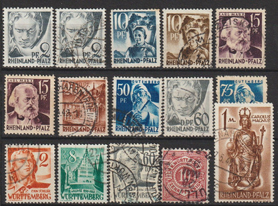 1947 Ranskan Wurttemburg, Rheinland-Pfalz ja1875 Wurttemberg