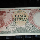 Indonesia 5 Rupiah 1958 P55 UNC - pikkukuva 1
