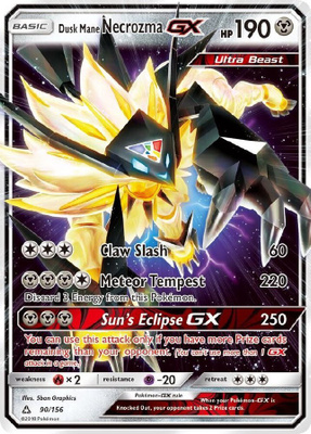 Dusk Mane Necrozma GX 90/156 - Ultra Prism - NM/M