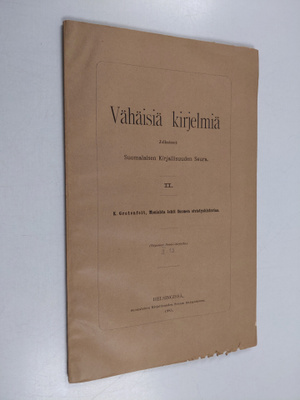 Kustavi Grotenfelt : Moniahta lehti Suomen sivistyshistoriaa
