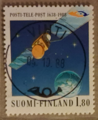 1988 1,80mk Posti 350v: Nappiloisto Vihti 4.10.88 (1075)