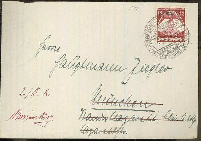 Saksa Mi 587 kirje