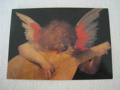 pk taidepostikortti Musical Angel   Uffizi kulkematon