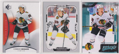 3 x Connor Bedard Chicago Blackhawks