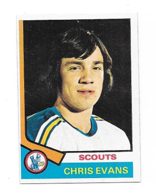 1974-75 Topps #59 Chris Evans Kansas City Scouts NHL