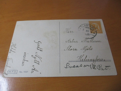 1919 Lappträsk kortti os Stora Mjölö Sveaborg