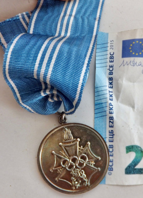 VANHA Olympialaisten Ansiomitali 1952 Hopeaa 916