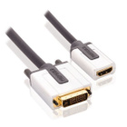 Profigold DVI-D uros - HDMI naaras Adapteri kaapeli, 0.3m - pikkukuva 2