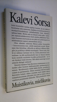 Kalevi Sorsa : Muistikuvia, mielikuvia