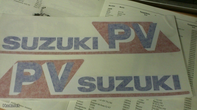 Suzuki PV 87-88 valkorunkoiseen tankintarrat nyt halvempi