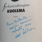 Lasse Lehtinen : Fyrkanvaltaajan kuolema (signeerattu) - pikkukuva 3