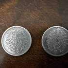 Saksa 1 Markka 1876 C & 1888 A hopearahat (Deutsches Reich . - pikkukuva 1