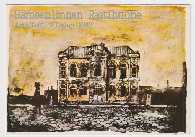 Hämeenlinna: Raatihuone - piirroskortti