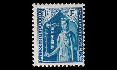 Luxemburg 249 ** Lastenapu 1 3/4 + 1 1/2 Fr (1932)