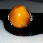 Vintage Hopea Meripihka sormus honey EGG YOLK - pikkukuva 1
