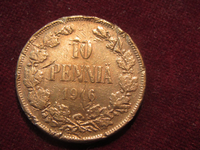 10 penniä 1916