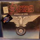 SAXON - WHEELS OF STEEL M-/M- 1ST SWE/FIN -80 PRESS LP - pikkukuva 1