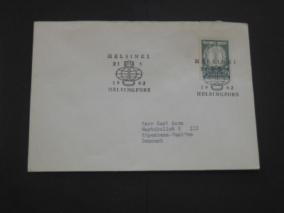 FDC 1962  Liikepankit EL, Tanskaan!